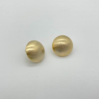 China CLASSIC 2021 Shiny Classic Gold Minimalist Gold Luxury Round S925 Sliver Stud Button Stud Earrings for sale