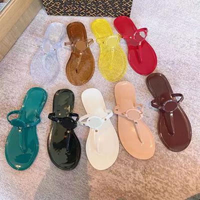 China 1:1 Original Summer Luxury Women Flip Flop Fashion Trend Designer TB Beach Jelly Flat Sandals for sale