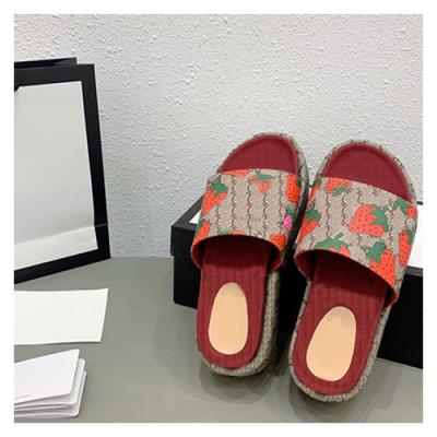 China Printed 11 embroidery famous designer platform sandals brands gg sandals slippers luxury slides for women for sale