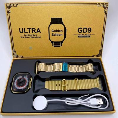 China Wifi GD9 ultra Gold Smart Watch 2.01 large screen s8 smartwatch with double strap smartwatch GD9 ultra for sale