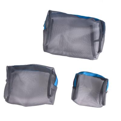 China Lady's Empty Custom Made Mesh Cosmetic Case Mesh Bag Sublimation Vanity Bag Set Pouch for sale