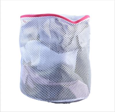 China Traditional Factory Customized Thickened Cylindrical Mesh Tube Non-deformation Protection Laundry Bag for sale