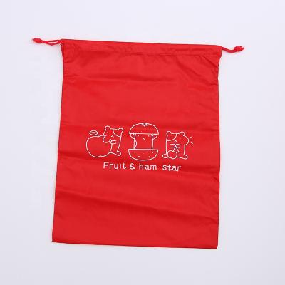 China Custom Drawstring Bags Christmas Waterproof Red Sports Drawstring Bag For Shoes for sale