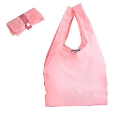 China Folding Reusable Foldable Foldable Shopping Bag Custom Pink Shopping Bags With Logos for sale