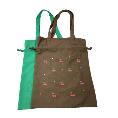 China Handled Tote Cotton Shopping Bag Custom Shopping Bags For Shopping With Logo Printed for sale