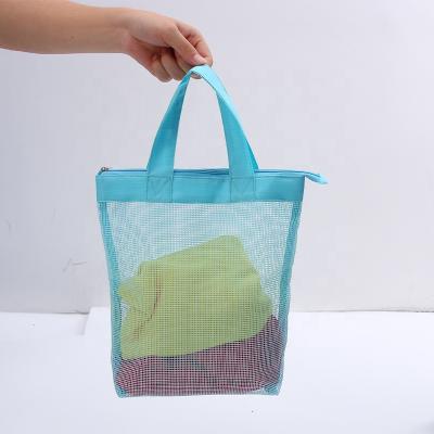 China Wholesale Net Handled Mesh Shopping Bags Tote Bag With Custom Logo for sale