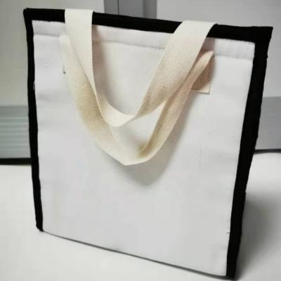 China Polyester+ Aluminum Foil Office Cheap Adult Reusable Custom Canvas Insulated Lunch Bag Logo for sale