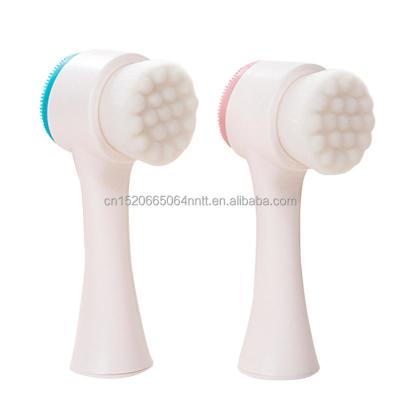 China 2019 Cleansing Brushes Superfine Soft Fiber Deep Pore Cleansing With Nylon Face Wash Brush Facial Massager for sale