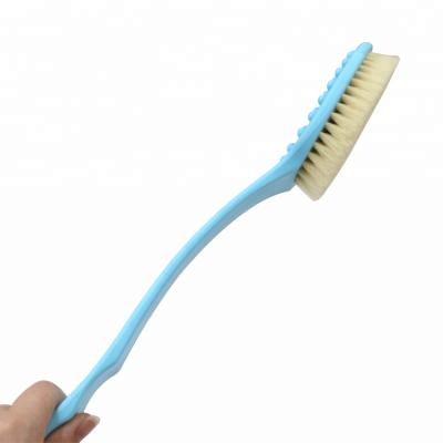 China Natural Bamboo Body Bath Brush/Shower Massage Brush/Curved Back and Body Brush Boar Bristle for sale