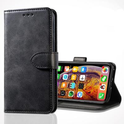 China Hot Selling Anti-fall Card Insert Wallet PU Top Grain Leather Phone Case For Iphone 13 11 12 pro Max Phone Accessories For iphone 8plus for sale