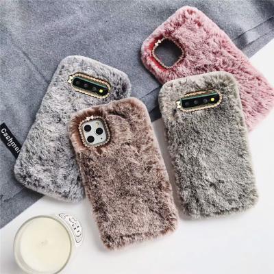 China Hot Anti-fall Fashion Plush Hair Phone Case Fuzzy Fluffy Tpu Soft Skin Cover For Iphone 13 12 11 Max Xs X 8Plus Novation Phone Case for sale