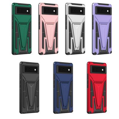 China Hot Selling Shockproof V Armor Four Corner Anti-Fall Car Kickstand Cell Phone Case For Samsung S21 Plus For Samsung Mobile Phone for sale