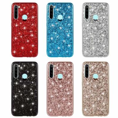 China Ring Light Glitter Pasted Mobile Phone Case For Samsung Note10 Plating Inclusive Glitter Diamond Phone Cover For S21 for sale