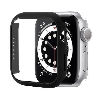 China New Luxury PC For Apple Watch 7 45MM 41mm Case For Apple Watch Screen Protector Glass PC Watch Hard Cover With Tempered Glass for sale