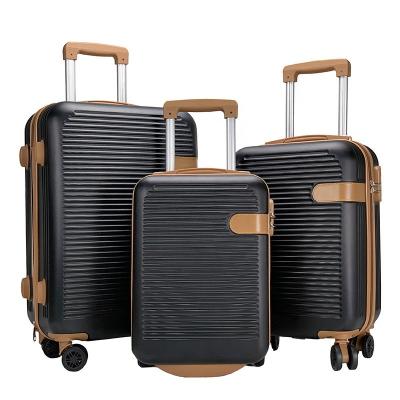 China Fashionable Personalized ABS Smart PC Hard Shell Suitcase Set Luggage Bag Luggage Trolley Moving Handbags for sale