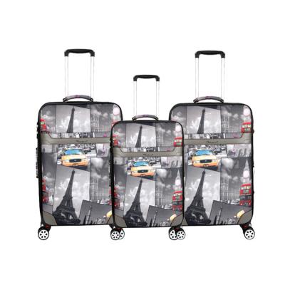 China Good Quality PU 20 24 28 Inch Fabric Trolley Suitcases Men Women Luggage Bags for sale