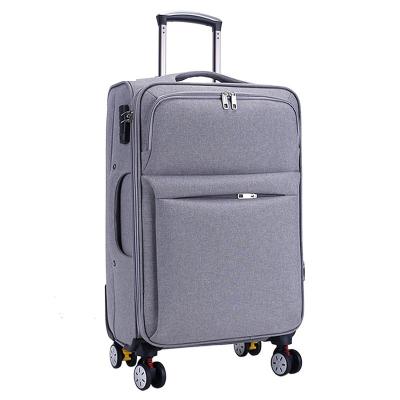 China Hot Selling Waterproof 20/24/28 Inch 4 Wheels Spinner Suitcase Set Lightweight Cloth Suitcase Soft Cloth Trolley Luggage for sale