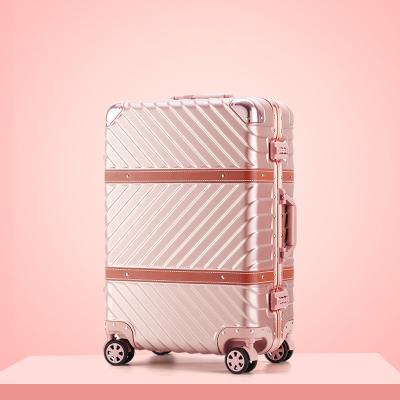 China ABS Travel Hard Frame Suitcase 3pcs Set Aluminum Trolley Bags Luggage for sale