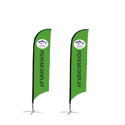 China UV Prevented Banner 2019 New Mini Feather Outdoor Teardrop Advertising Beach Flag for sale