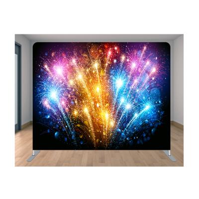 China 240g Polyester 250g Polyester Fabric Portable 10ft Back Wall Single Tension Display for sale