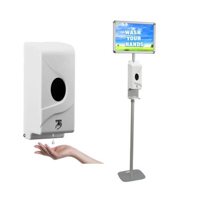 China Foam Soap Dispenser Floor Stand Up Automatic Sensor Automatic Soap Dispenser Hand Sanitizer Dispenser Pump for sale