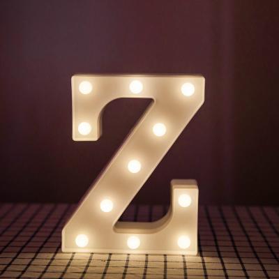 China Fashional led with battery shape letter lamp number lamp wedding birthday decoration proposal confession party lamp for sale