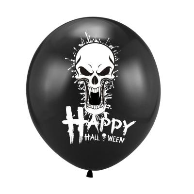 China Fashional Halloween Latex Balloon Halloween Party Decoration Black and White Helium Balloons for sale