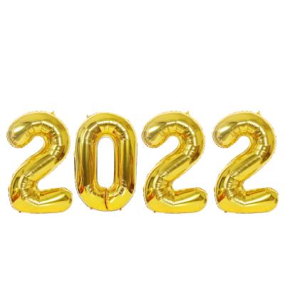 China Fashional 2022 40 inch gold foil number balloons for New Year's Eve 2022 2020 party globo party supplies for sale