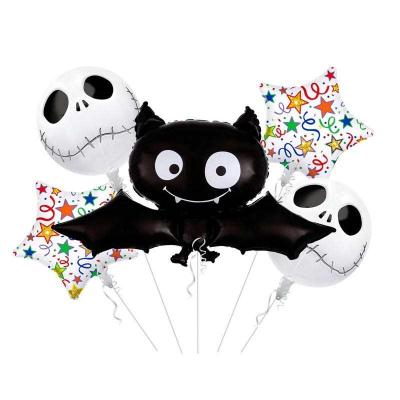 China Fashional Halloween Party Decorations Foil Balloons Bat Pumpkin Balloons For Home Halloween Bar Party Supplies for sale