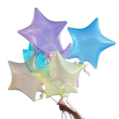 China Fashional Amazone Crystal Star Bubble Balloons hot 16inch Bobo Balloon Transparent Self-Sealing for Birthday Wedding Baby Shower for sale