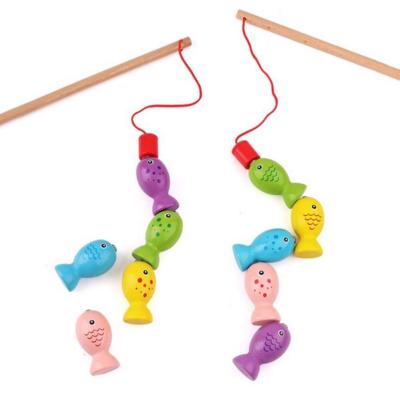 China Educational Toy/Gift/Game/Cheap Funny Fish Toy Wooden Game Set Decoration Factory Fishing Game Fishing Wooden Toy for sale