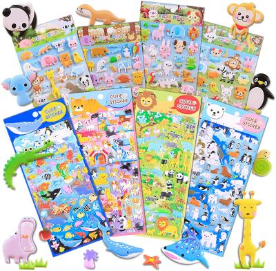 China Waterproof+Eco-friendly Kids Stickers Sheets 3D Different Puffy Sticker For Kids Bulk Scrapbooking Stickers For Boys Girls Teach for sale