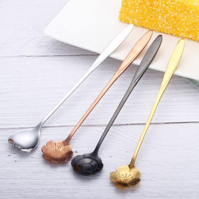 China Jieyang Sustainable Maker Luxury Silver Long Metal Cocktail Tea Mixing Spoon Set Stainless Steel for sale