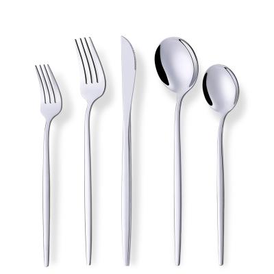 China Jieyang Sustainable Factory Wholesale Flatware Set Stainless Steel High Grade 20 Pieces Silver Cutlery for sale