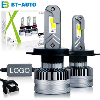 China BTAUTO X9S Led Canbus Decoder Auto Lighting Systems Focos H4 Led High Lumen H4 Headlight Led Bulb Kit Universal for sale