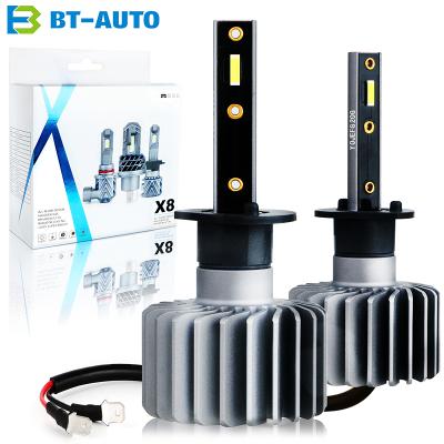 China All in one BT-AUTO X8 H1 led headlight OEM super bright canbus led headlight car led headlight bulb h1 for sale