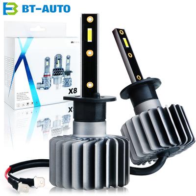 China All in one BT-AUTO X8 H1 led headlight 12V led headlight h1 lastest design car lights led headlight for sale