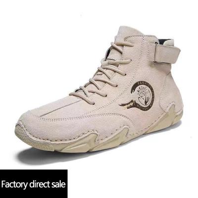 China Breathable Wholesale Custom Men Shoe Custom Sneakers Logo Thicken Boots Winter Leather Boots For Men Sport Safty Shoes for sale