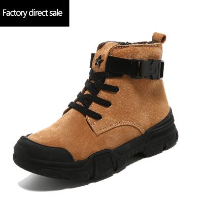 China Anti-Odor Wholesale Snow Boots Girls Shoes Genuine Leather Kids Custom Winter Spring Plush Baby Boy Kids Boot for sale