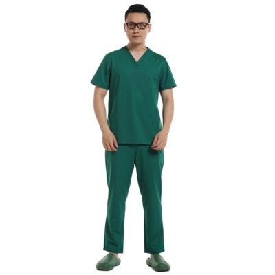 China Hospital Clinic Dental Nursing Uniform Sets Medical Scrub Uniform Short Sleeve Surgical Gown for sale