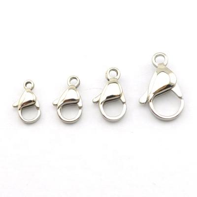 China Wholesale 316l Stainless Steel 25mm Lobster Chain Finding Clasp Size 12mm 13mm 15mm 19mm 23mm Lobster Clasp For DIY Jewelry Making for sale