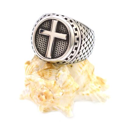 China New Fashion Mens Motorcycle Biker Rings Accessories Stainless Steel Cross Eco - Friendly Rings for sale