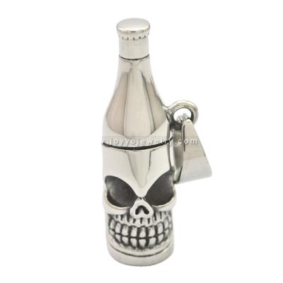 China Stainless Steel Skull Designer Bottle Pendants Pendant Jewelry Sets Women Custom Stainless Steel Necklace Pendants for sale