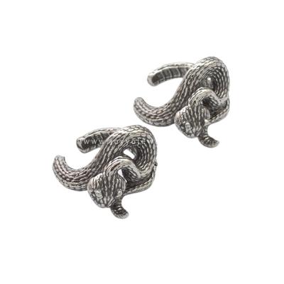 China Large stainless steel punk jewelry earring biker snake earrings cut hip hop jewelry for men and women for sale