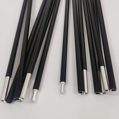 China Black Customized Aluminum Alloy 6mm Aluminum Tent Pole Outdoor Tent Pole Extrusion 6083 for sale