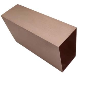 China Aluminum Shell OEM Brushed 20x40 Mm Pink Aluminum Square Tube Extrusion Aluminum Shell for sale