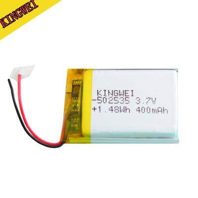 China Good quality toys kingwei 3.7v 502535 300mah lithium polymer battery for sale