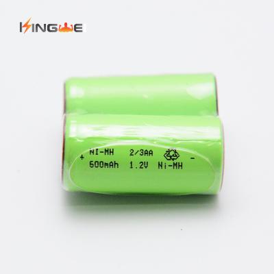 China toys factory price 1.2V 2/3 aa 600mAh/nicd aa/ni-cd aa 600 rechargeable battery cell with cheap price for sale