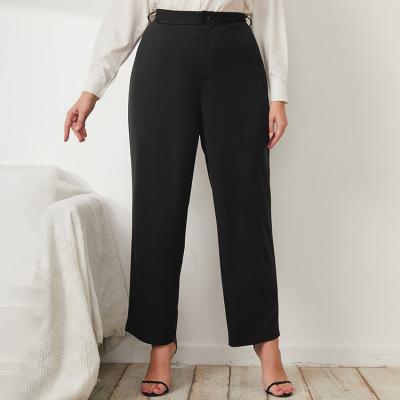 China Breathable Knit Wide Leg Plus Size Casual Stretch High Waist Womens Tailored Trousers Pants for sale