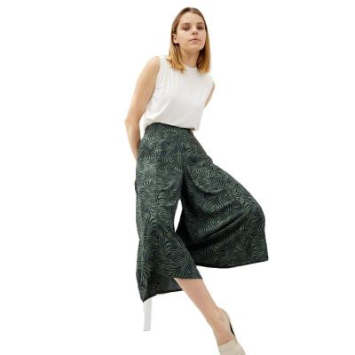 China High Waist Aesthetic Pattern Women's Breathable Printed Woven Casual Loose Casual Long Wide Leg Pants Skirts Fashionable for sale